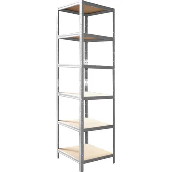 regál meets-ecommerce UG Kovový regál 180x40x40, 4-6 polic barva: pozink, počet polic: 6 polic