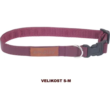 Obojek pro psa Obojek pro psy nastavitelný PARIS vínová velikost S, M, L, XL Rozměr: M - 25-40x2,0 cm