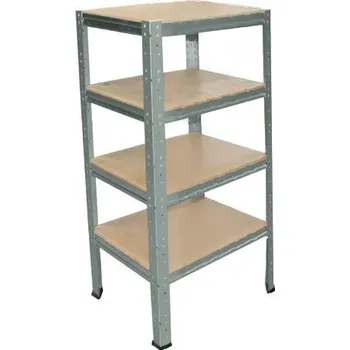regál meets-ecommerce UG Kovový regál 115x40x30, 3-4 police barva: zelená, počet polic: 4 police
