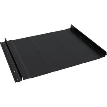 Střešní krytina Blachotrapéz Panel HIGH-TECH 32/528 Barva: 8019 - Šedohnědá, Povrchová úprava: Pladur® Wrinkle mat - 0,5 mm, Typ: Nástřih na zahnutí, ohnuté ukončení k okapu