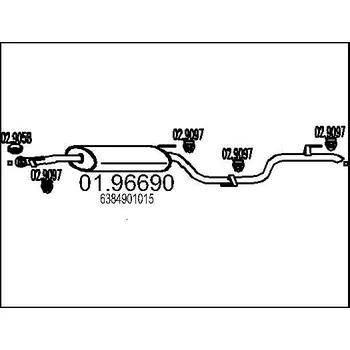 Auto-moto Zadní tlumič výfuku MTS 01.96690