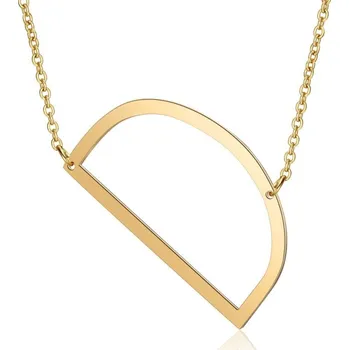 Náhrdelník Flamenco Mystique Náhrdelník z chirurgické oceli pozlacený 14 karátovým zlatem s písmenem D, délka 45+4 cm