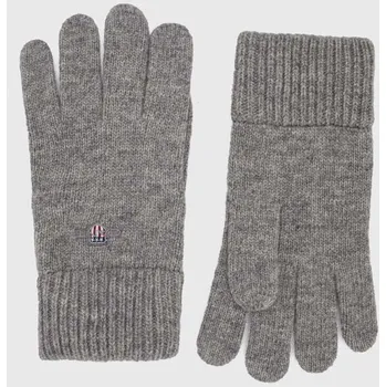 Rukavice Vlněné rukavice Gant šedá barva 9930003 90X, vel. ONE SIZE