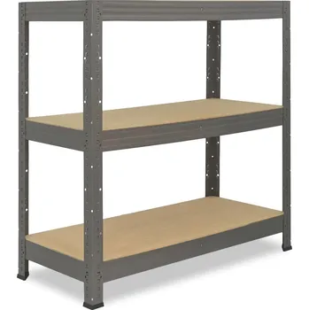 regál meets-ecommerce UG Kovový dílenský regál 115x110x60, 3-4 police barva: šedá, počet polic: 3 police