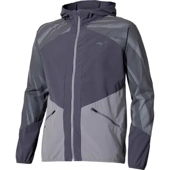 Pánská větrovka Pánská sportovní bunda Mizuno Active Alpha Hodded Jacket(M) / Odyssey Gray Velikost: XL