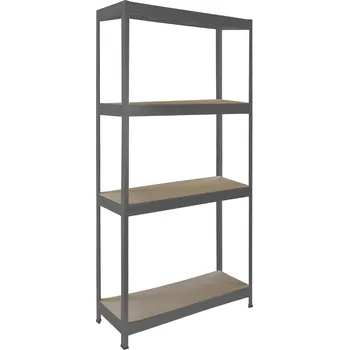 regál meets-ecommerce UG Policový dílenský regál 200x60x30, 4-7 polic barva: šedá, počet polic: 4 police