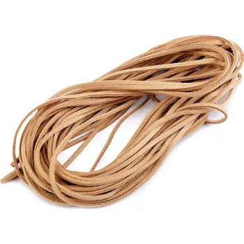 Řemínek imitace kůže šíře 3 mm - hnědá světlá