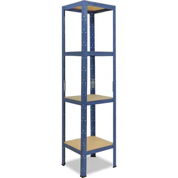 regál meets-ecommerce UG Kovový regál 180x50x50, 4-6 polic barva: modrá, počet polic: 4 police