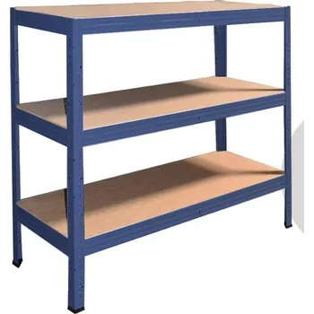 regál meets-ecommerce UG Kovový dílenský regál 115x110x40, 3-4 police barva: modrá, počet polic: 3 police