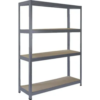 regál meets-ecommerce UG Kovový dílenský regál 180x130x40, 4-7 polic barva: šedá, počet polic: 4 police