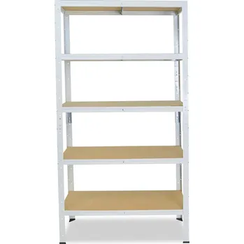 regál meets-ecommerce UG Kovový regál 230x75x60, 5-7 polic barva: bílá, počet polic: 5 polic