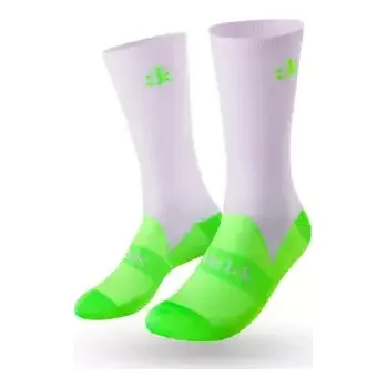 Pánské ponožky Fizik Performance cyklistické ponožky Lilac/Neon Green vel. L (44-47)