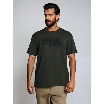 Sinsay - Tričko s krátkým rukávem - tmavě zelená - 843GP-79X - 843GP-79X-L