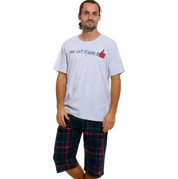 Pánské pyžamo Pyžamo pro muže 1P1039 šedá 1xl