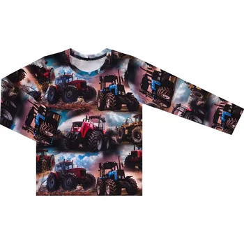 Pánské tričko Tričko dlouhý rukáv - Traktory Velikost: 152