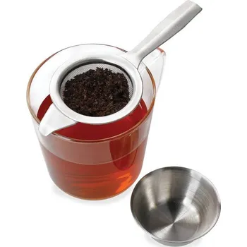 Konvice na čaj La Cafetière Nerezové čajové sítko na čaj, s odkládací miskou