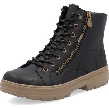 Dámské polobotky Kotníková obuv Rieker N0031-00 černá s vlnou a měkčenou stélkou černá 40