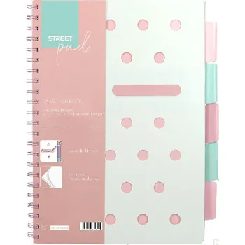 Blok Spirálový blok A4 100l Street Pad Pink, linkovaný