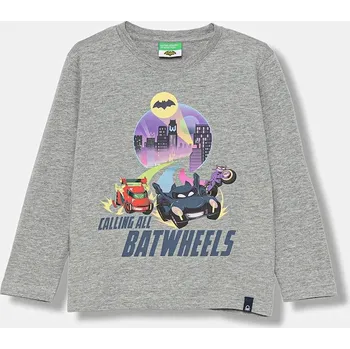 Dětská móda Dětské bavlněné tričko s dlouhým rukávem United Colors of Benetton 35RYG10KE.P.seasonal šedá 09X, vel. 82