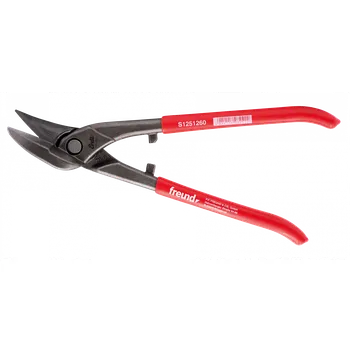 Nůžky na plech FREUND rovné nůžky levé, PVC červené (S1251260)