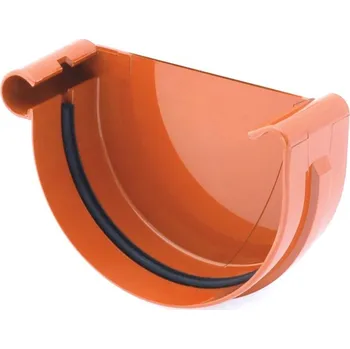 okap BRYZA PVC koncovka žlabu levá 125 mm cihlově červená (RAL 8004)