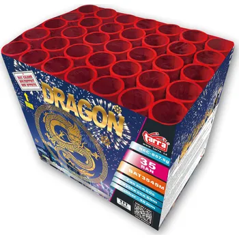 Zábavní pyrotechnika BATERIE VÝMETNIC DRAGON 35 RAN 1x1