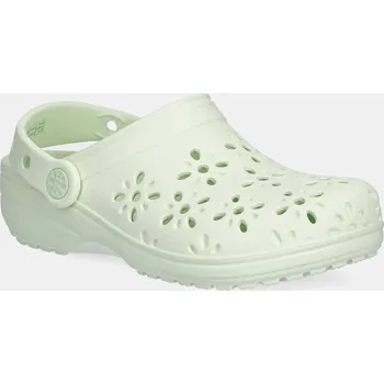Dámská obuv Pantofle Crocs CLASSIC FLORAL CUT OUT CLOG KIDS 210943.CROCS.CLASSIC.FL zelená 07X, EUR 38/39