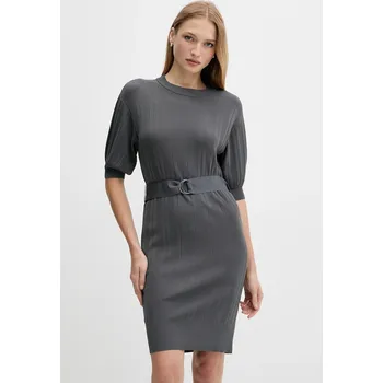 Dámské šaty Šaty Armani Exchange šedá barva, mini, XW000775 AF10352 XW000775.AF10352 90X, vel. S