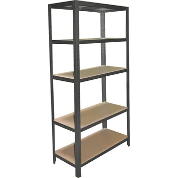 regál meets-ecommerce UG Kovový regál 155x70x40 cm, 4-6 polic barva: antracitová, počet polic: 5 polic