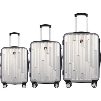 Sada cestovních kufrů TUCCI Riflettore - stříbrná