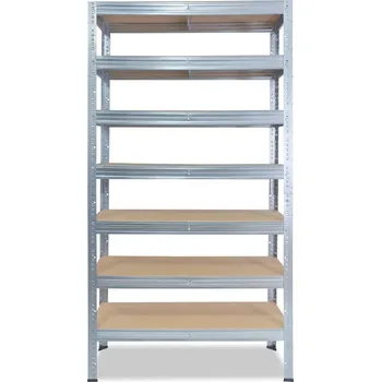 regál meets-ecommerce UG Kovový dílenský regál 180x100x50, 4-7 polic barva: pozink, počet polic: 7 polic