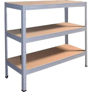 regál meets-ecommerce UG Kovový dílenský regál 115x120x45, 3-4 police barva: šedá, počet polic: 3 police