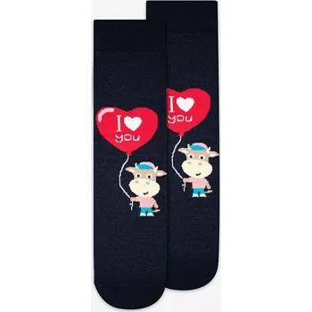 Pánské ponožky VZOROVANÉ PONOŽKY U04.156 Námořnictvo 35/38