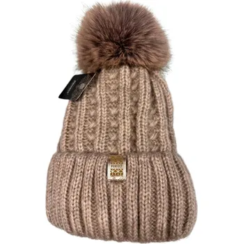 Čepice AJS Zimní čepice 24667 barva: béžová