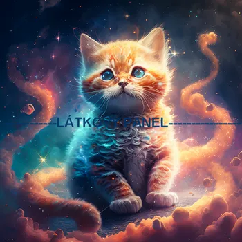 Látkový panel - Kočka - KČ-160 Velikost: 25x25cm, Materiál: Mikroplyš