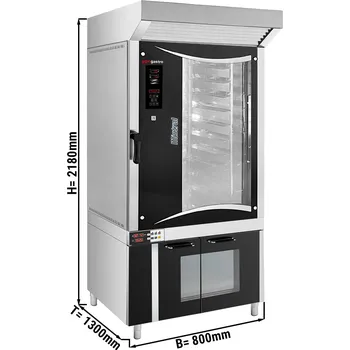 Lednice G.Gastro Bakery Combi Steamer - Digital - 10x EN 800x400 - incl. Hood, Proofing cabinet & Washing system