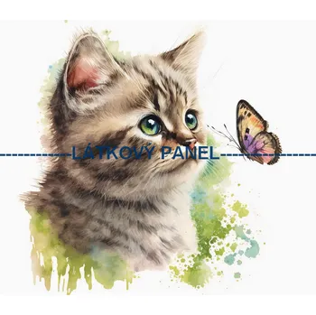 Látkový panel - Kočka - KČ-139 Velikost: 50x50cm, Materiál: Mikroplyš
