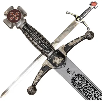 Replika zbraně Meč Cathars s nástěnou plaketou