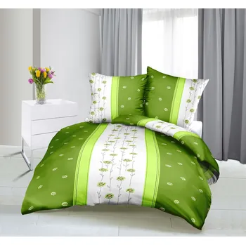 Povlečení Krepové povlečení kopretina zelená Texora LT815