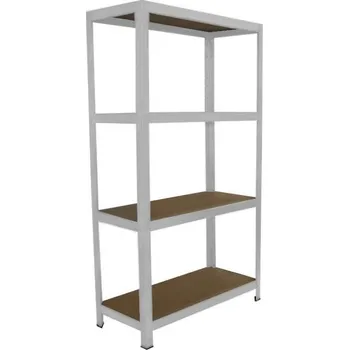 regál meets-ecommerce UG Kovový regál 180x50x23, 4-6 polic barva: šedá, počet polic: 4 police