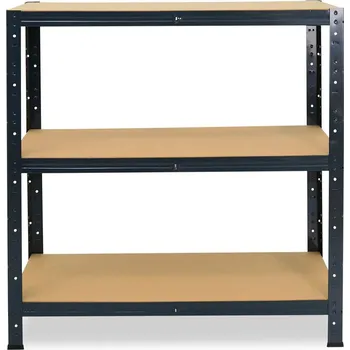 regál meets-ecommerce UG Kovový regál 115x90x50, 3-4 police barva: černá, počet polic: 3 police