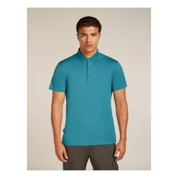 Pánské termoprádlo Icebreaker Mens Merino 150 Tech Lite III SS Polo TOPAZ