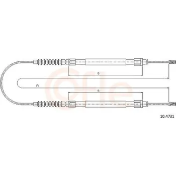Lanko parkovací brzdy Lanovod parkovací brzdy SWAG 92.10.4731