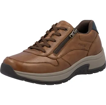 Dámské polobotky Pánské kožené polobotky Rieker 11002-22 hnědé EXTRA ŠIROKÉ hnědá 45