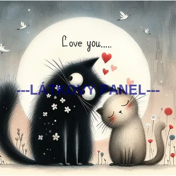 Látkový panel - Kočka - KČ-199 Velikost: 30x30cm, Materiál: Mikroplyš