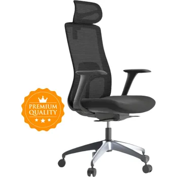 MERCURY Kancelářská židle WISDOM, černý plast, tmavě šedá