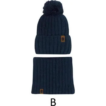 Čepice AJS Chlapecká čepice a nákrčník 44-513 barva: béžová