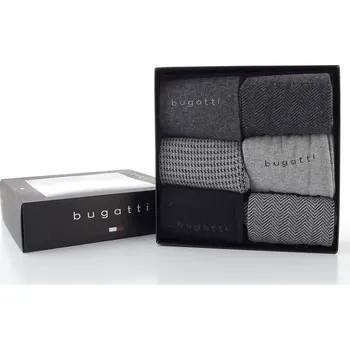 Pánské ponožky Bugatti pánské ponožky šedé 6pack/box 61109X - 39-42 | P699432
