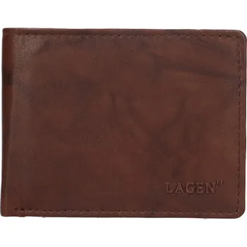 Peněženka Pánská kožená peněženka Lagen Samel - tmavě hnědá