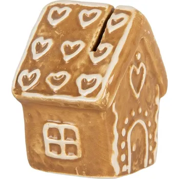 Vánoční dekorace Perníková chaloupka stojan na vizitku/ foto Gingerbread Cott - 5*4*6 cm